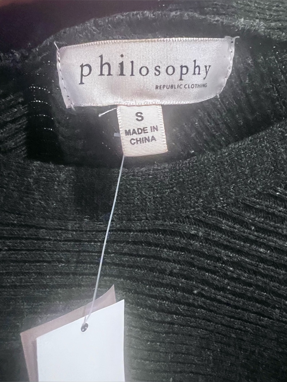 Philosophy black sweater,